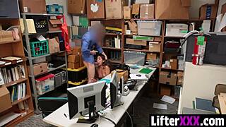 Officer Catches Shane Blair Stealing And Fucks Her Hard In LP Office!