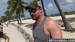 hot teen shares sticky cum load with friend after spring break fun