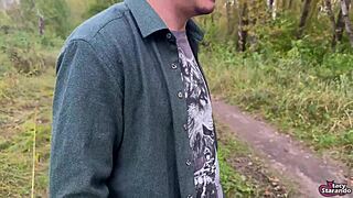 random dude licks hairy pussy outdoors—what happens next?