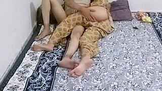 Skinny Desi village girl's tight shaved pussy homemade fuck