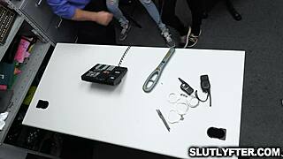 Two PERVY Cops LICK And FUCK Teen ShopLifter Holes!