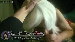 Southern Belle BJ Queen Britney's Sexy Cosplay Deepthroat Facefuck Facial!