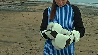 beautiful italian silvia soprano gets roughly dominated on norway beach with hard slaps spits and kinky cinematic play