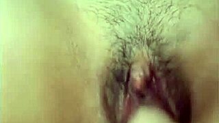 Solo latina mom fingers pussy craving big cock at home