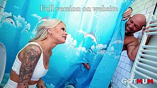 blonde milf shower fuck choking gagging deepthroat 😈🚿💦