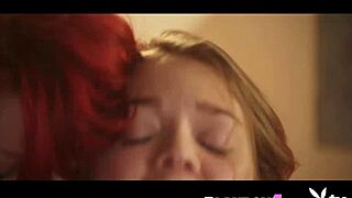 two horny petite milfs kiss finger tight pussies hard