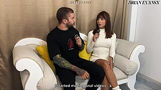 Slim Sexy Colombian Athenea Rose Teases Beautiful Face and Nice Pussy for Brian Evansx