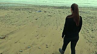 beautiful italian silvia soprano gets roughly dominated on norway beach with hard slaps spits and kinky cinematic play