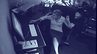 Office Whore Caught Fingering Herself On Hidden Cam!