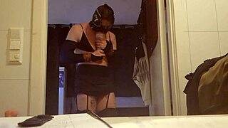 Tex willer spreads legs in lingerie heels preps for huge cock fuck