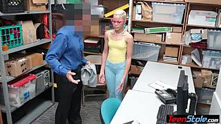 Glasses-wearing ebony teen thief cameltoe punished by big black cock?