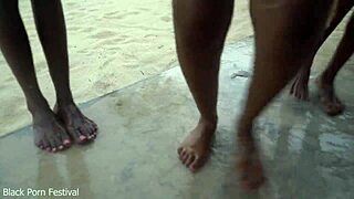 ebony african witches shake big tits skinny asses in rain ritual dance 🔥🍑👯‍♀️