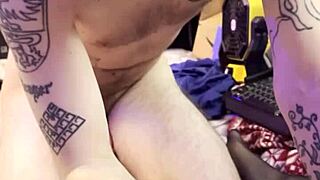 Bisexual Femdom Strapon Deepthroat Sucking Huge Cock Domination Closeup