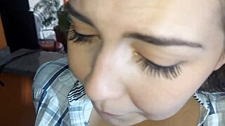 Girlfriend Gifts Her Tight Ass for Morning Creampie Fuck Part II!