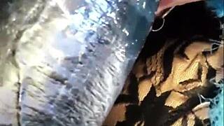 Sissy slut shemale strips lingerie heels flashes ass pussy toys public