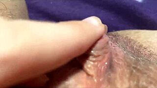 my huge clit throbs during this rubbing orgasm