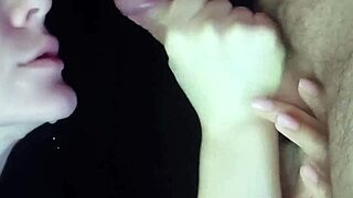 beautiful hungarian wife sloppy spits on small cock close up facial cumshot