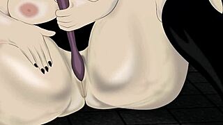 bbw maid sits floor masturbates fat ass tits