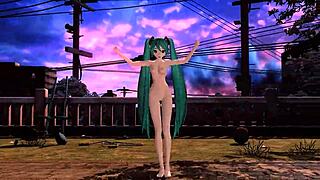 hatsune miku goes full nude in project diva solitary envy mod