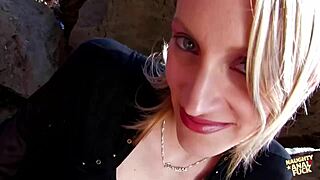 high heels on rocky beach she takes rough doggystyle ass pounding