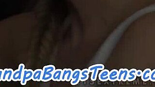 busty babe begs grandpa doggystyle cumshot pounding