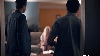 Petite Blonde Lana Sharapova Sucks Then Fucked By Two Guys