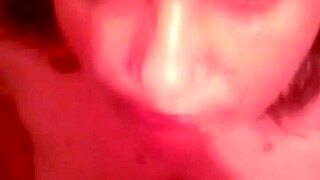 gf gives bathtub blowjob cum on big tits