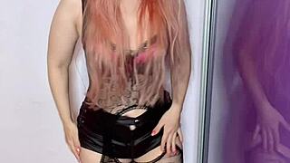 Goddess mistress dominates in fishnets body stockings for cash song