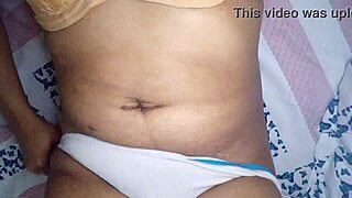 hijastra wakes horny fingering her juicy pussy. she massages and thrusts fingers deep inside