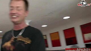 husband rails skinny blonde teen slut as wife watches her get facialed