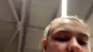i couldn't resist masturbating publicly in that risky locker room!