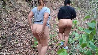 saphire and pandora shake fat asses in forest
