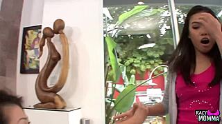 asian stepmom licks pussy and fingers her stepdaughter