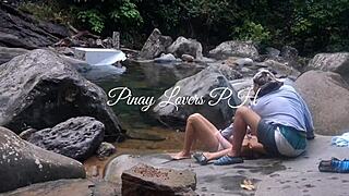 i took horny pinay teen to river for public hardcore ass sex