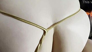 bubble butt babe bent over panties aside takes monster cock pov pounding