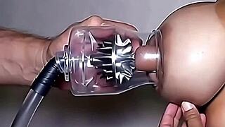 sucking her huge long lactating nipples till milk flows