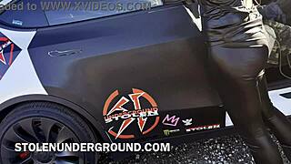 bubble butt babe bent over panties aside takes monster cock pov pounding