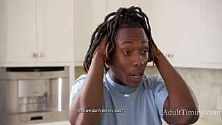 White stepmom begs black dude to knock her up now!