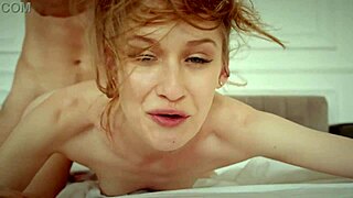 18yo skinny blonde begs for three huge cocks double penetration and toy in her tight pussy