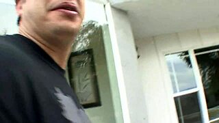 19yo Brunette's Shaved Pussy Filled with Creampie