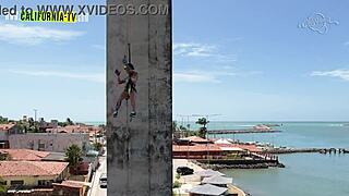 lesbian babes get naked exploring paradise spots in brazil 🌴🍑🔥😘