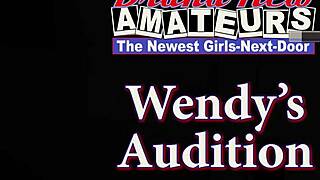 Petite Brunette Wendy Fingers Pussy Masturbates Then Takes Dildo Bang After Blowjob