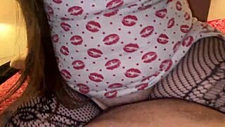 Hot stepmom gets groped by stepson in kitchen till she rides him and gulps his load