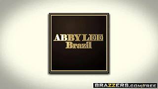 Brazzers Exxtra slut Abby Lee Brazil double penetrated in hotel threesome!