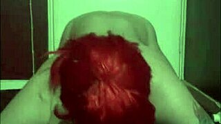 shy bisexual sissy in makeup takes huge dildo ass to mouth deepthroat