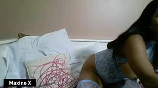 maxine x rides huge dildo hard