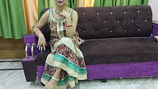 Teen boy catches beautiful bhabhi in hidden creampie sex act