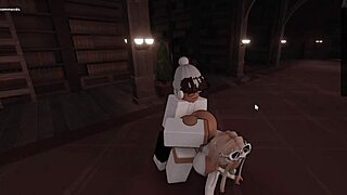 hot blonde handles massive monster cock ride