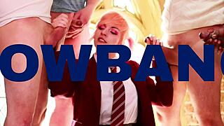 blonde student cucks friend outdoors! 😈