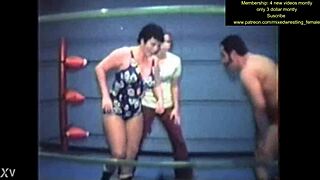 mixed wrestling gets intense and steamy quick! 💥😏